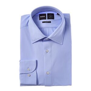 Hugo Boss Mens  Hank Kent Slim Fit Dress Shirt, Blue